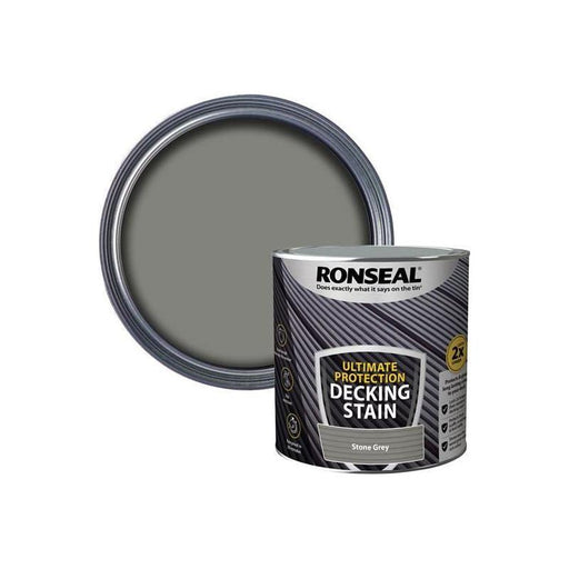 Ronseal Ultimate Protection Decking Stain Stone Grey 2.5 litre Ronseal - RockBottom Nothampton