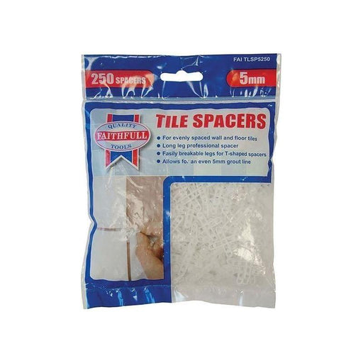 Faithfull Tile Spacer Long Leg 5mm (Bag 250) Faithfull - RockBottom Northampton