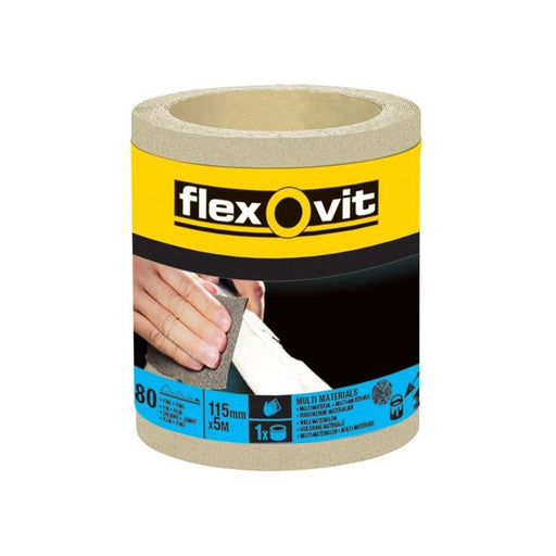 Flexovit General Purpose Sanding Roll 115mm x 5m Fine 180G Flexovit - RockBottom Northampton