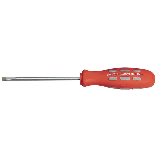Draper Plain Slot Parallel Tip Mechanic's Screwdriver, 100 x 5.0mm (Sold Loose) Draper - Town Tools 
