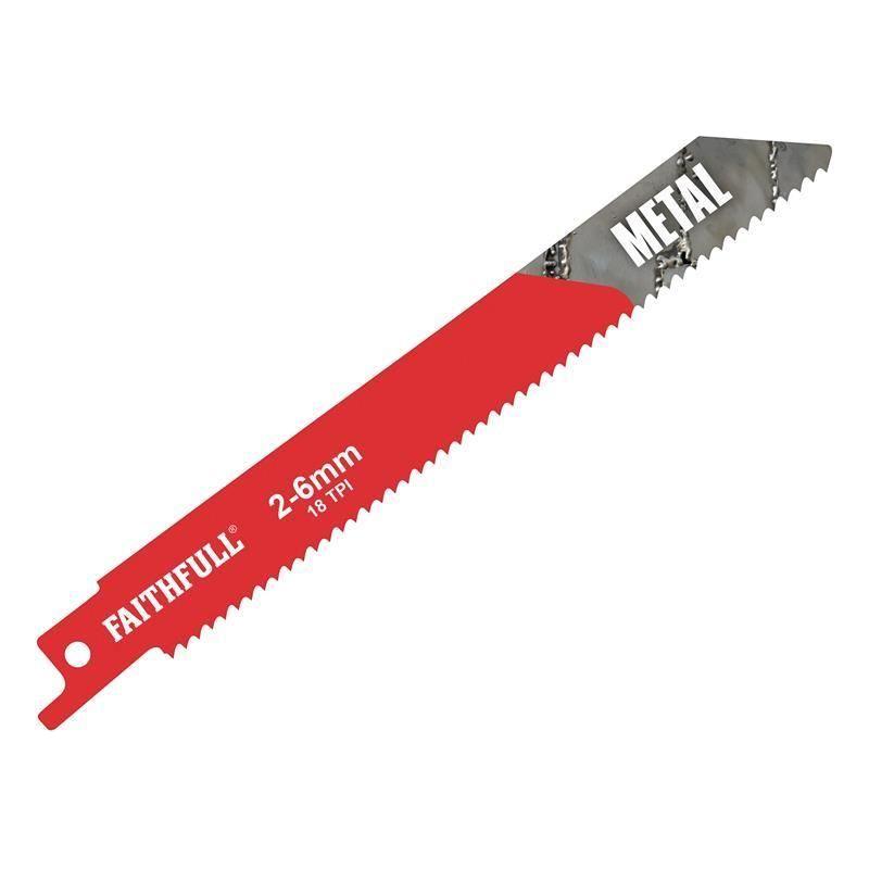 Faithfull S918E Sabre Saw Blade Metal 150mm 18 TPI (Pack of 5) Faithfull - RockBottom Northampton