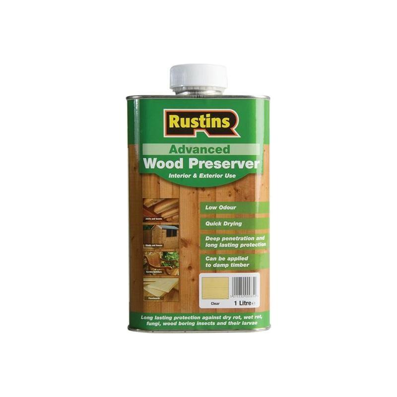 Rustins Advanced Wood Preserver Clear 1 litre Rustins - RockBottom Nothampton