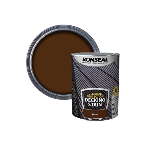 Ronseal Ultimate Protection Decking Stain Walnut 5 litre Ronseal - RockBottom Nothampton