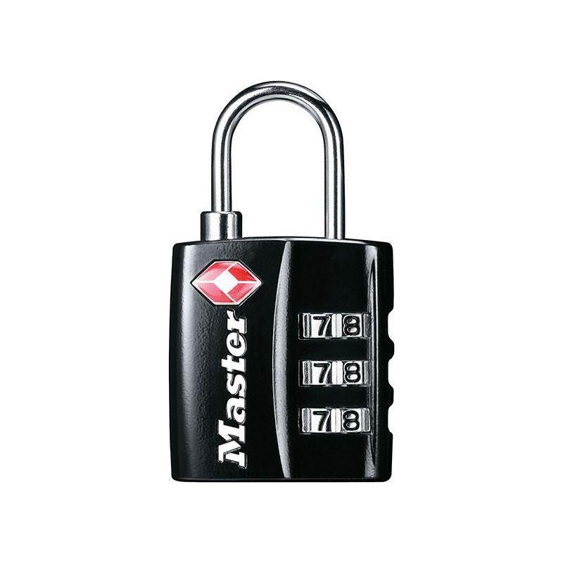 Master Lock TSA 3-Digit Combination Black Finish 30mm Padlock Master Lock - RockBottom Northampton