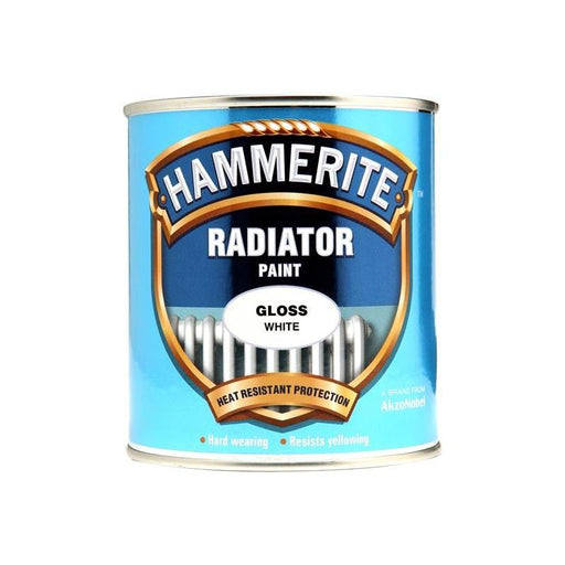 Hammerite Radiator Paint Gloss White 500ml Hammerite - RockBottom Northampton