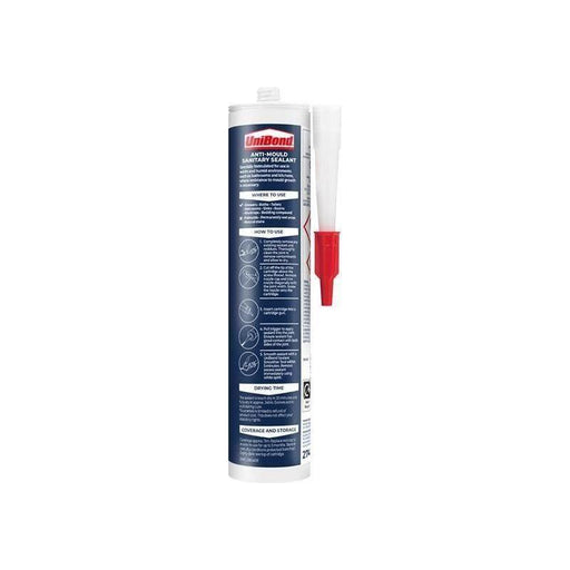 Unibond Healthy Kitchen & Bathroom Anti Mould Sealant Translucent Cartridge 274g UniBond - RockBottom Northampton