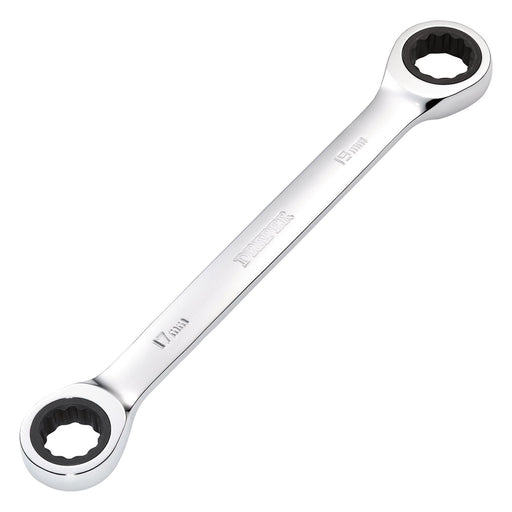 Draper Draper HI-TORQ Metric Double Ratchet Ring Spanner, 17 x 19mm Draper - Town Tools
