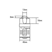 Squire CP40CS Combination Padlock 4-Wheel Closed Shackle 40mm Squire - RockBottom Nothampton
