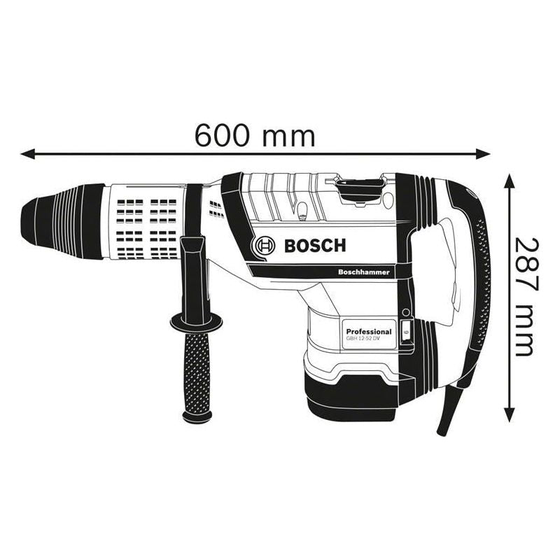 Bosch GBH 12-52 DV SDS-Max Professional Rotary Hammer 1700W 110V Bosch - RockBottom Northampton