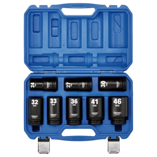 Draper HI-TORQ Metric Deep Impact Socket Set, 3/4" Sq. Dr. (8 Piece) Draper - Town Tools