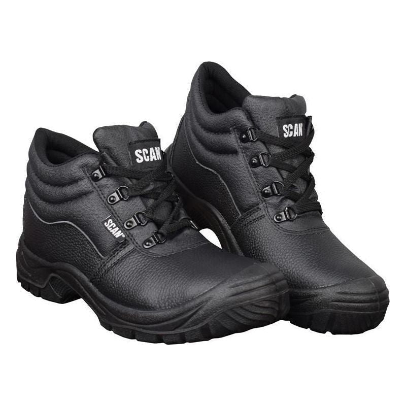 Scan 4 D-Ring Chukka Safety Boots Black UK 9 EUR 43 Scan - RockBottom Nothampton