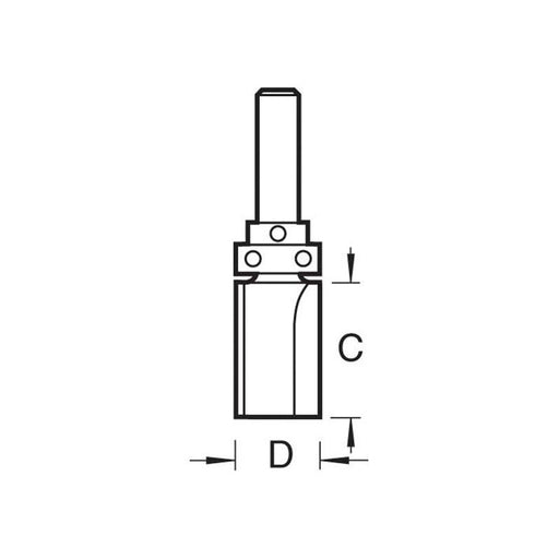 Trend TR29 x 1/4 TCT Shank Mounted Bearing Guided Profiler 12.7 x 25.4mm Trend - RockBottom Northampton