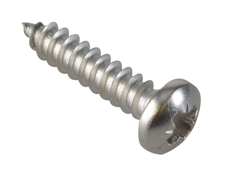 ForgeFix Self-Tapping Screw Pozi Compatible Pan Head SS 3/4in x 8 ForgePack 30