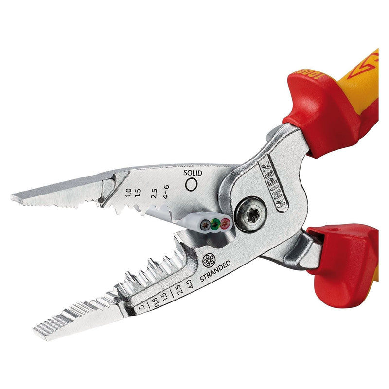 Draper Knipex 13 76 200 ME VDE Wire Stripper with Multi-Component Grips, 200mm Draper - Town Tools