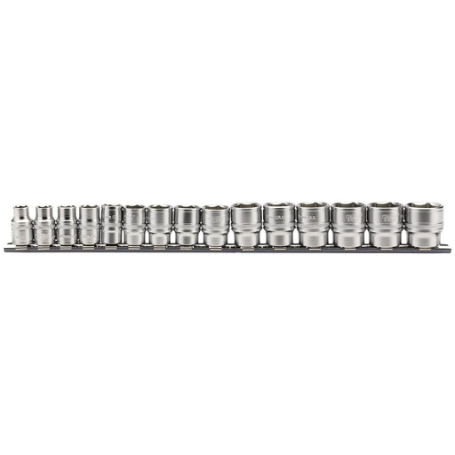 Draper Metric Socket Set on a Metal Rail, 3/8" Sq. Dr. (15 Piece) 16492 Draper - Town Tools 