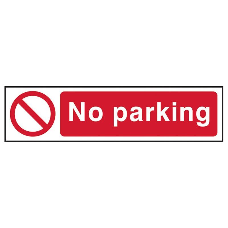 Scan No Parking - PVC Sign 200 x 50mm Scan - RockBottom Nothampton