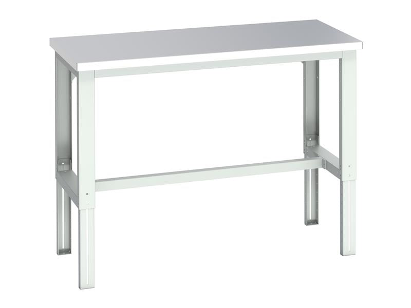 Bott Cubio Adjustable Bench, Stainless Steel Clad Top 1500 x 750mm