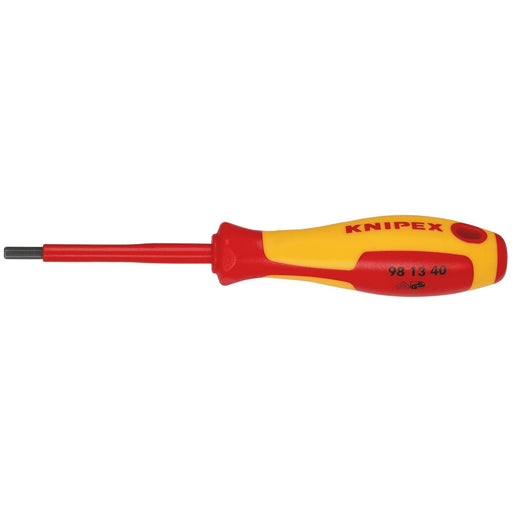 Draper Knipex 98 13 40 VDE Insulated Hexagon Screwdriver, 4.0 x 75mm Draper - Town Tools