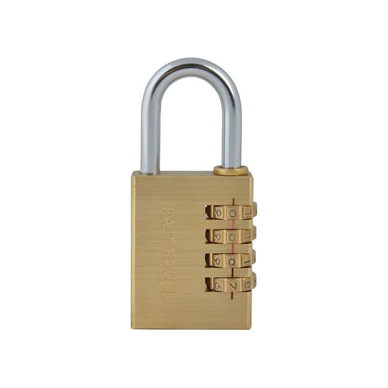 Faithfull Brass Combination Padlock 38mm Faithfull - RockBottom Northampton