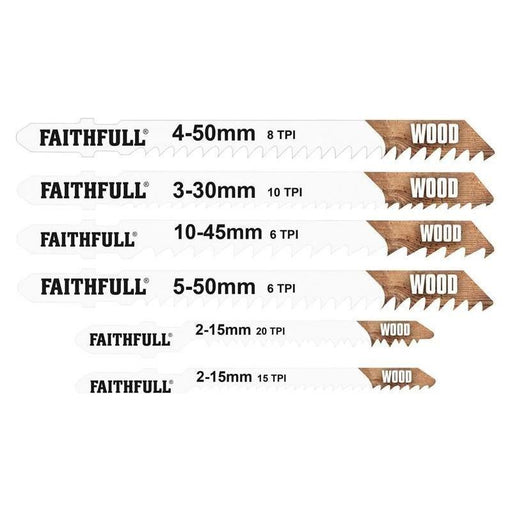 Faithfull Jigsaw Blade Set of 10 Assorted Faithfull - RockBottom Northampton