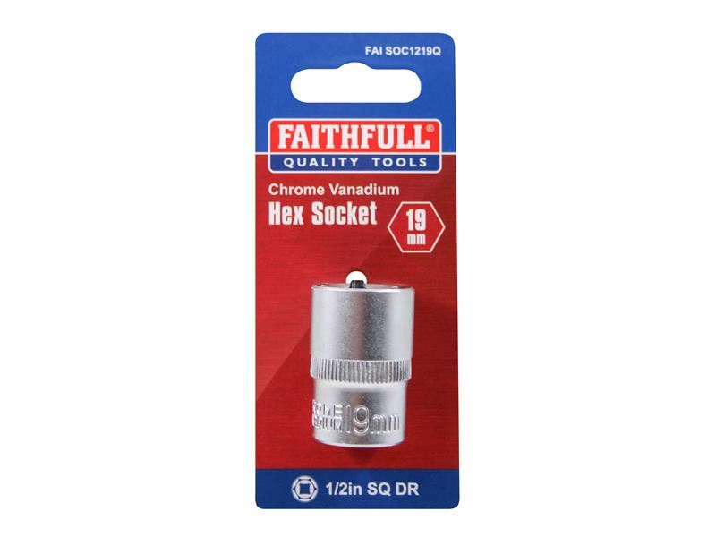 Faithfull Hex Socket 1/2in Drive 19mm Faithfull - RockBottom Northampton