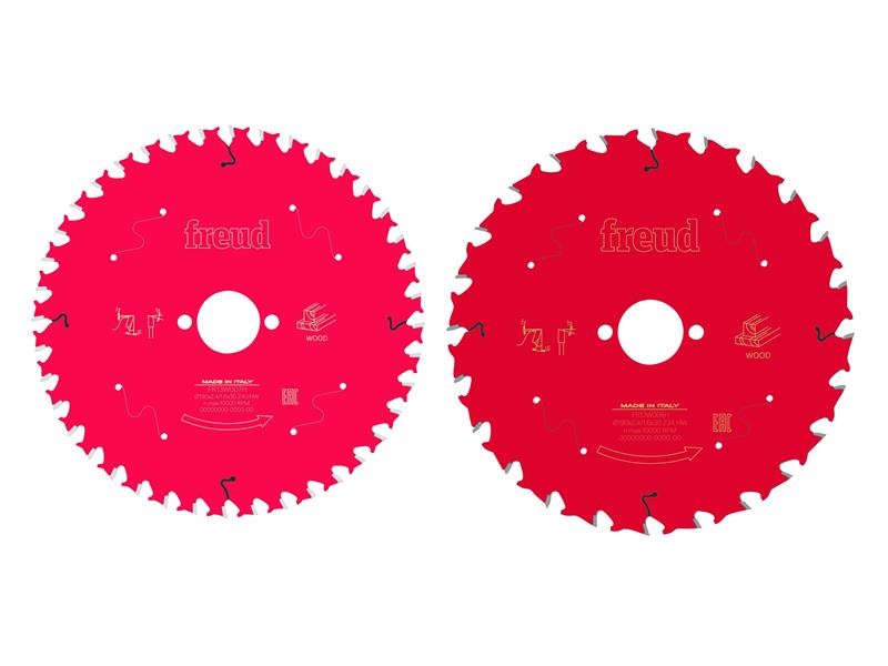 Freud Wood Circular Saw Blade 2 Pack 190 x 30 x 2.4mm x 24T / 40T