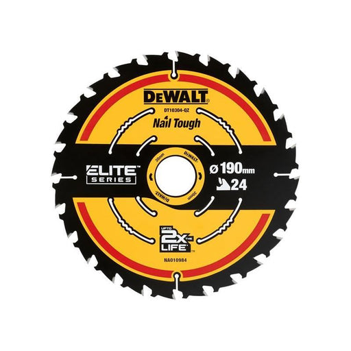 Dewalt Power Tools ELITE™ Series Framing Circular Saw Blade 190 x 30mm x 24T DeWALT Power Tools - RockBottom Northampton
