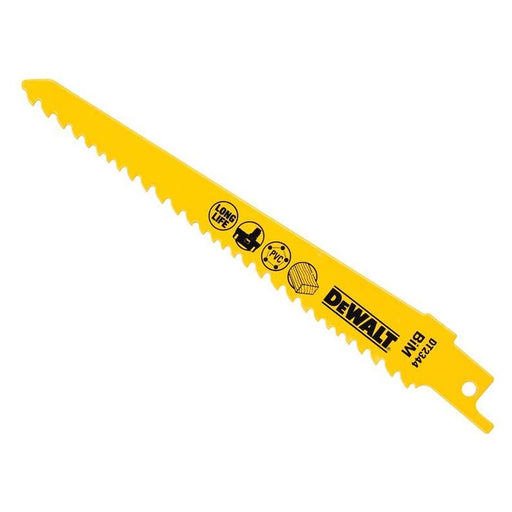 Dewalt Power Tools Bi-Metal Reciprocating Blade for Wood Cordless 152mm Pack of 5 DeWALT Power Tools - RockBottom Northampton