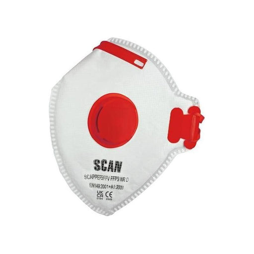 Scan Fold Flat Disposable Valved Disposable Mask FFP3 Protection (Pack 3) Scan - RockBottom Nothampton