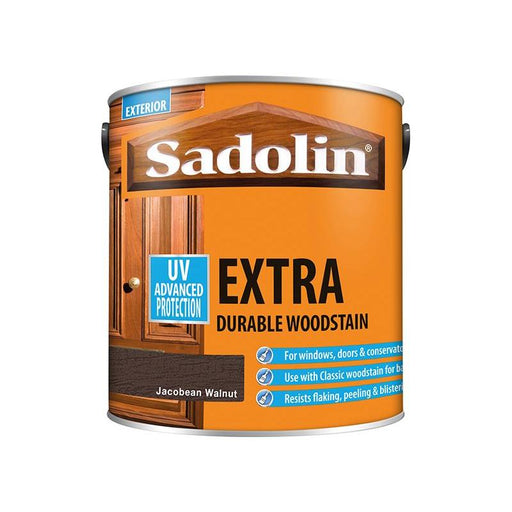 Sadolin Extra Durable Woodstain Jacobean Walnut 2.5 litre Sadolin - RockBottom Nothampton