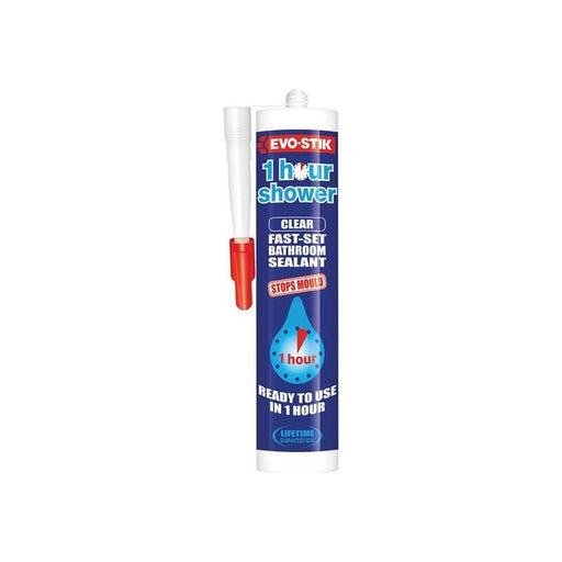 Evo-Stik 1 Hour Shower Sealant Clear 310ml EVO-STIK - RockBottom Northamptin