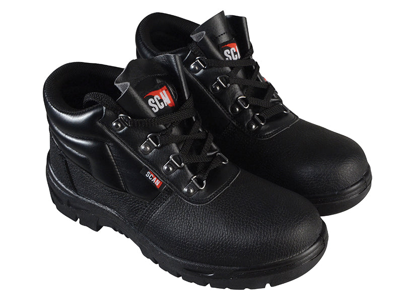 Scan 4 D-Ring Chukka Safety Boots Black UK 4 EUR 37