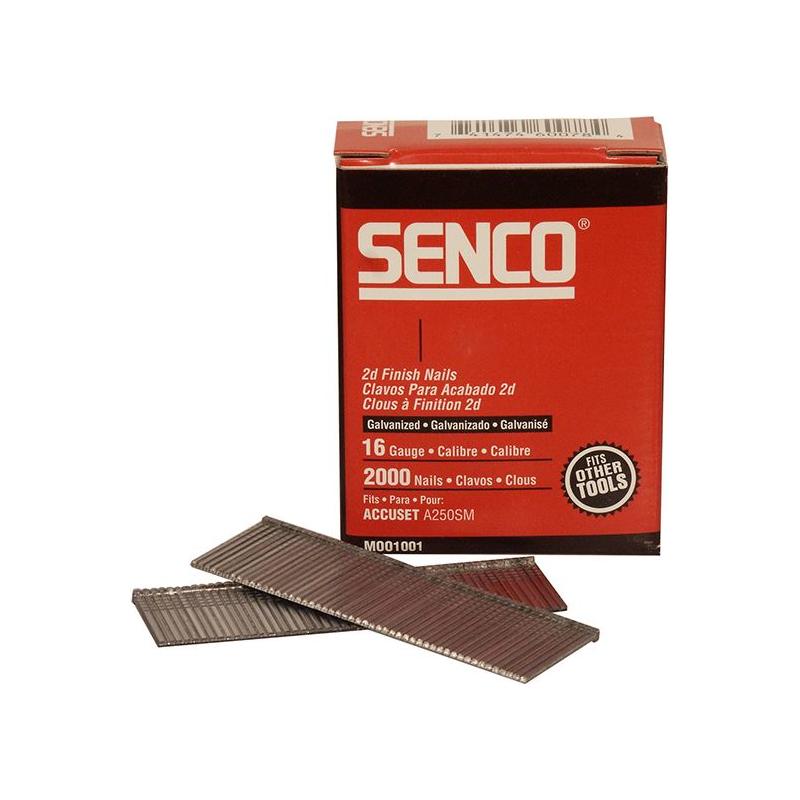 Senco Straight Brad Nails Galvanised 16G x 38mm (Pack 2000) Senco - RockBottom Nothampton