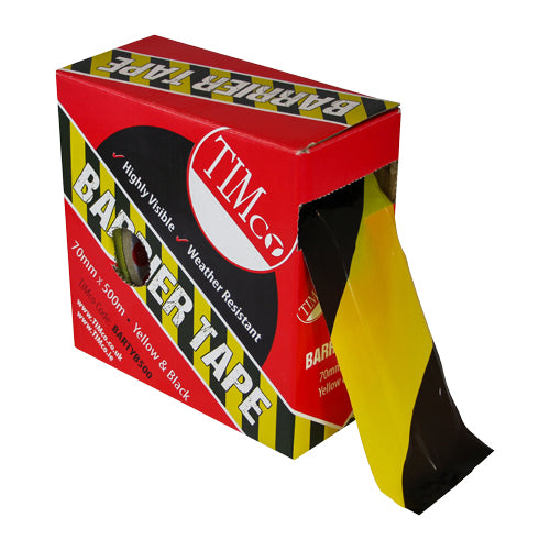 TIMCO Barrier Tape Red & White - 100m x 70mm
