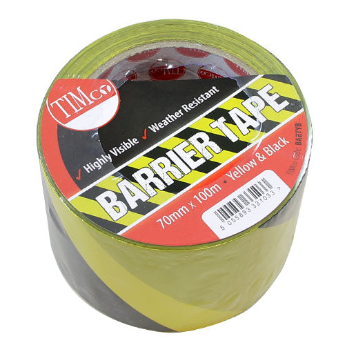 TIMCO Barrier Tape Red & White - 100m x 70mm