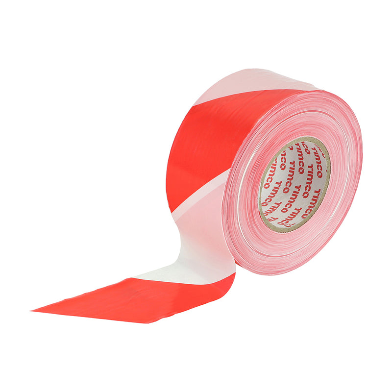 TIMCO Barrier Tape Red & White - 100m x 70mm