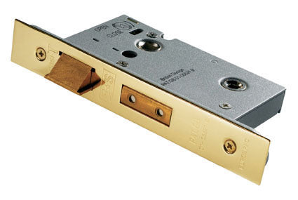 76Mm Heavy Duty Bathroom Lock - 5Mm Follower - 57Mm C/C - Radius - Stainless Brass