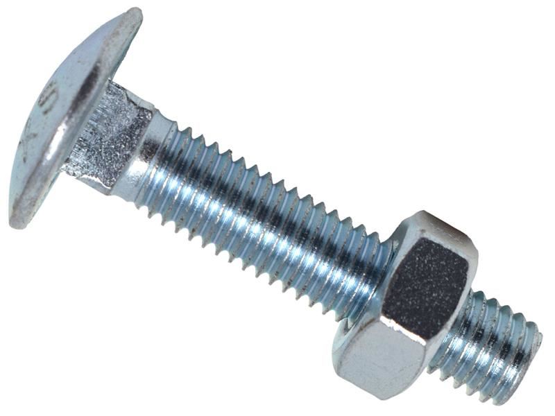 METALMATE Cup Square Hex Bolt & Nut ZP M10 x 50mm Box 25 METALMATE� - RockBottom Northampton