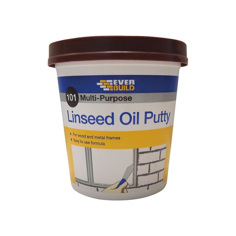 Everbuild Sika 101 Multi-Purpose Linseed Oil Putty Brown 1kg Everbuild Sika - RockBottom Northamptin