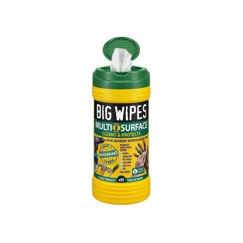 Big Wipes Multi-Surface Bio Pro+ Antiviral Wipes (Tub 80) Big Wipes - NorthantsTrade Northampton