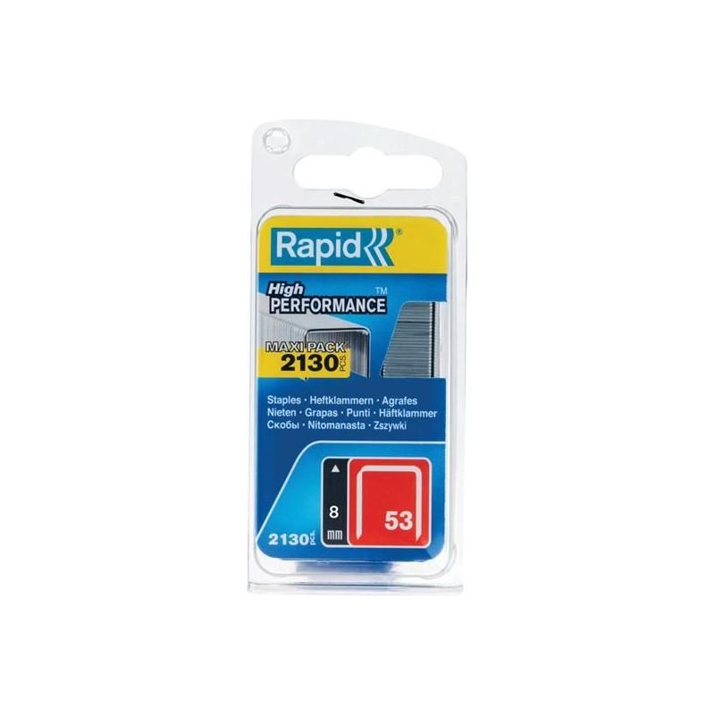 Rapid 53/8B 8mm Galvanised Staples (Pack 2000) Rapid - RockBottom Nothampton