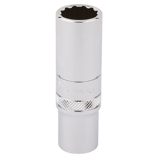 Draper HI-TORQ 12 Point Deep Socket, 3/8" Sq. Dr., 14mm 32955 Draper - Town Tools 