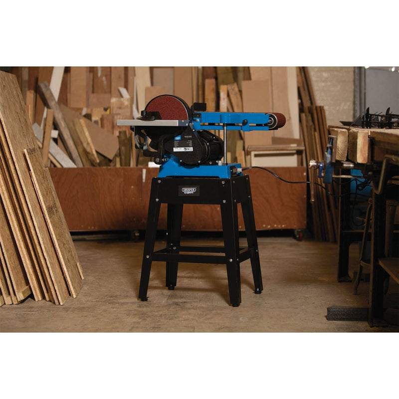 Draper 230V Belt and Disc Sander with Tool Stand, 150mm, 750W 98423 Draper - Town Tools 