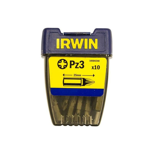 Irwin® Pozidriv Insert Bits PZ3 25mm (Pack 10) IRWIN® - RockBottom Northampton