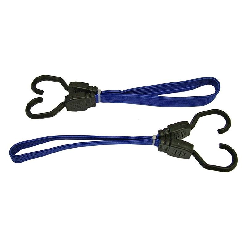 Faithfull Flat Bungee Flat Cord 46cm (18in) Blue 2 Piece Faithfull - RockBottom Northampton