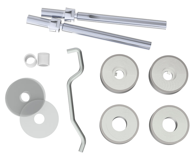 Back To Back Fixing Pack - 16Mm Dia. Pull Handle - Satin Stainless Steel