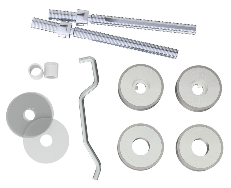 Back To Back Fixing Pack - 19Mm Dia. Pull Handle - Satin Stainless Steel