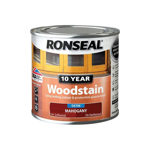 Ronseal 10 Year Woodstain Mahogany 250ml Ronseal - RockBottom Nothampton
