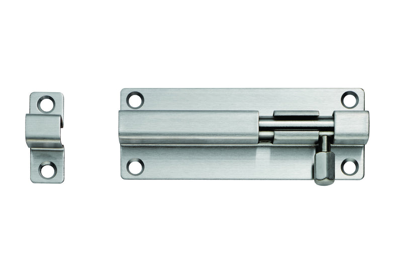 80 X 38Mm Straight Barrel Bolt - Satin Stainless Steel