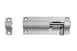 100 X 38Mm Straight Barrel Bolt - Satin Stainless Steel